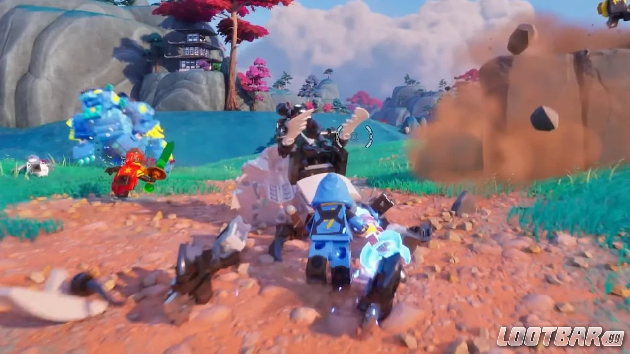 Playing as Lightning Master Jay in Lego Fortnite