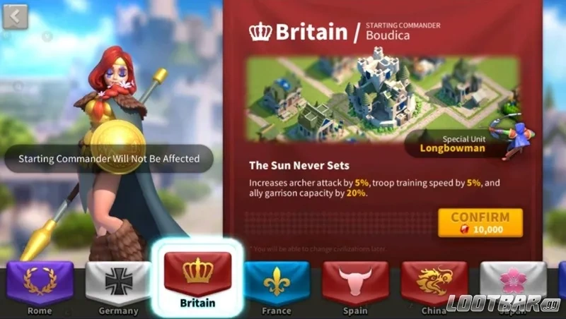 Rise of Kingdoms Britain