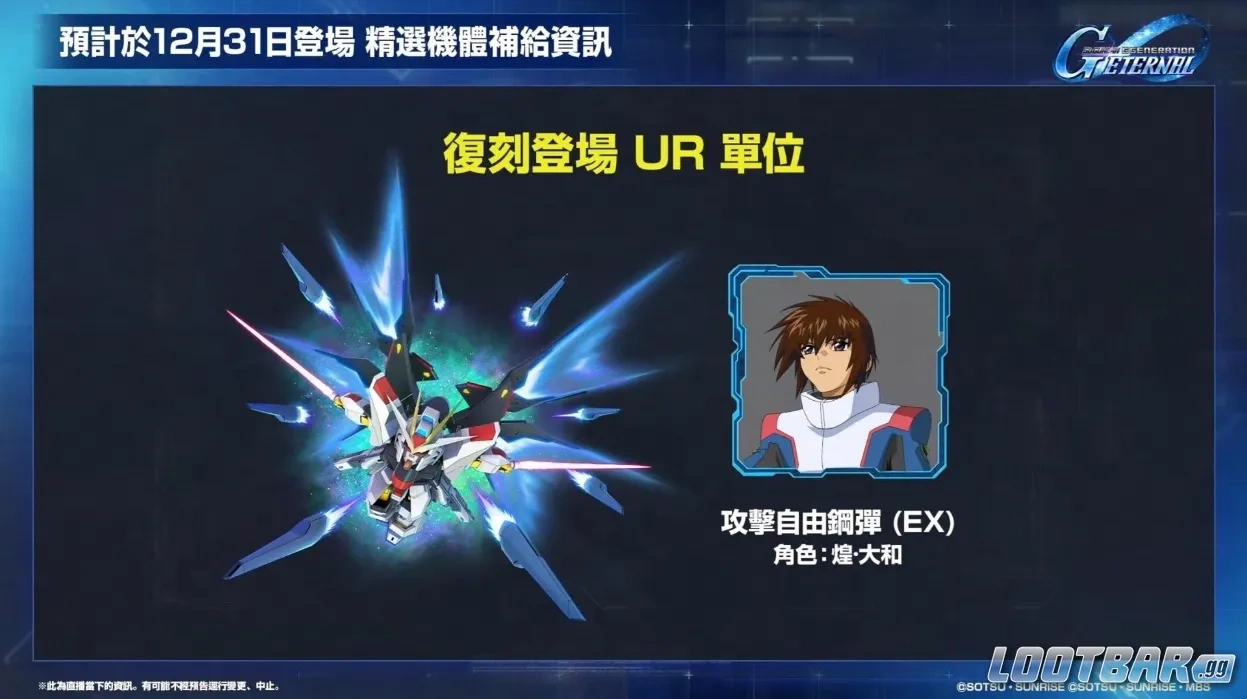 復刻 UR  突擊自由鋼彈（大和）