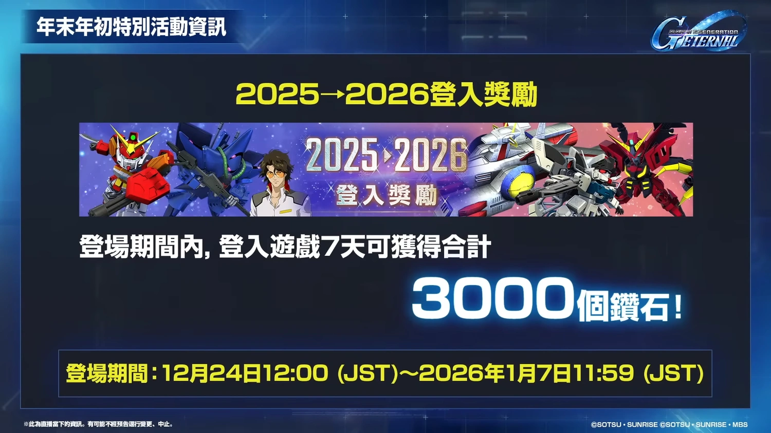 派石活動總覽  年末登入 7 天：3000 石  前瞻直播贈送：1000 石  Web Store 開幕：3000 石  板塊任務：3000 石