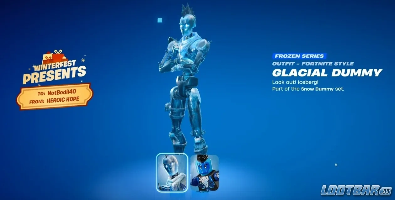 Glacial dummy fortnite