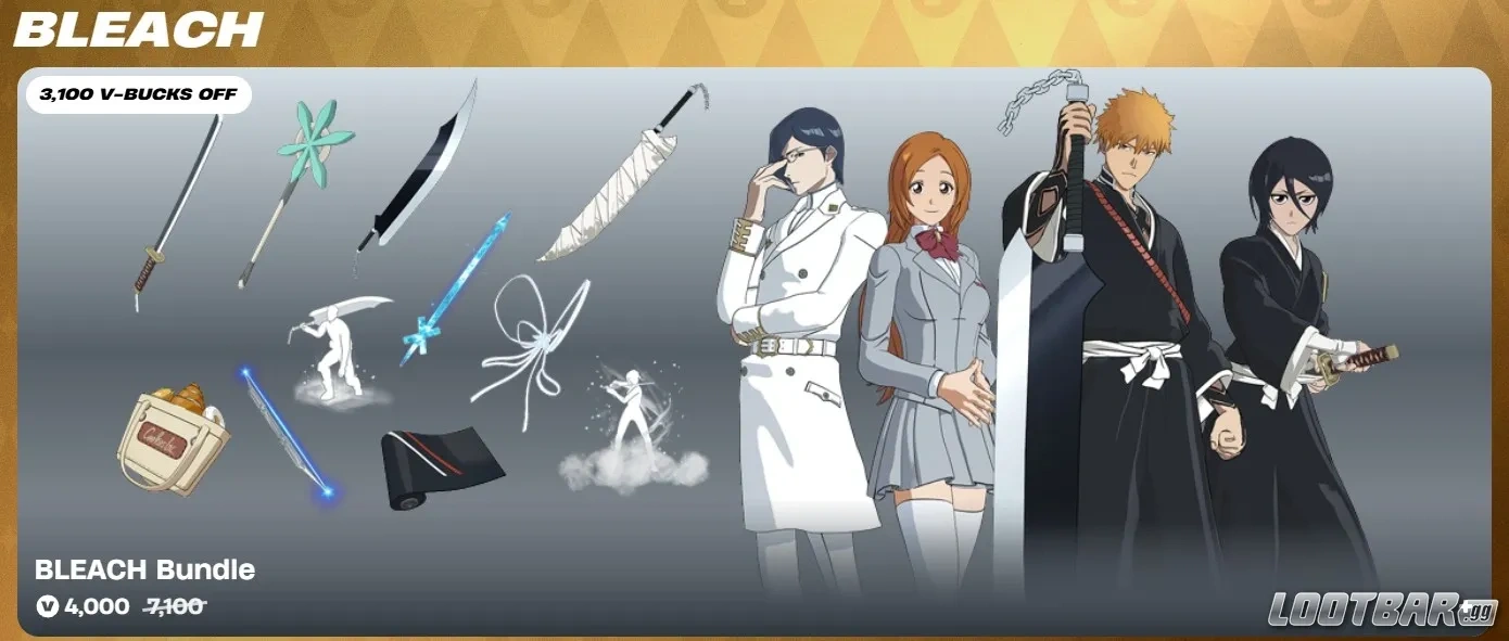 Bleach bundle in Fortnite