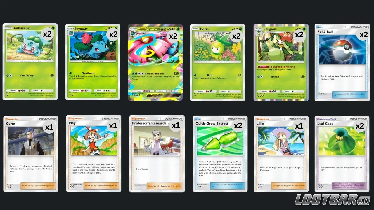 Mega Venusaur ex Sustain deck