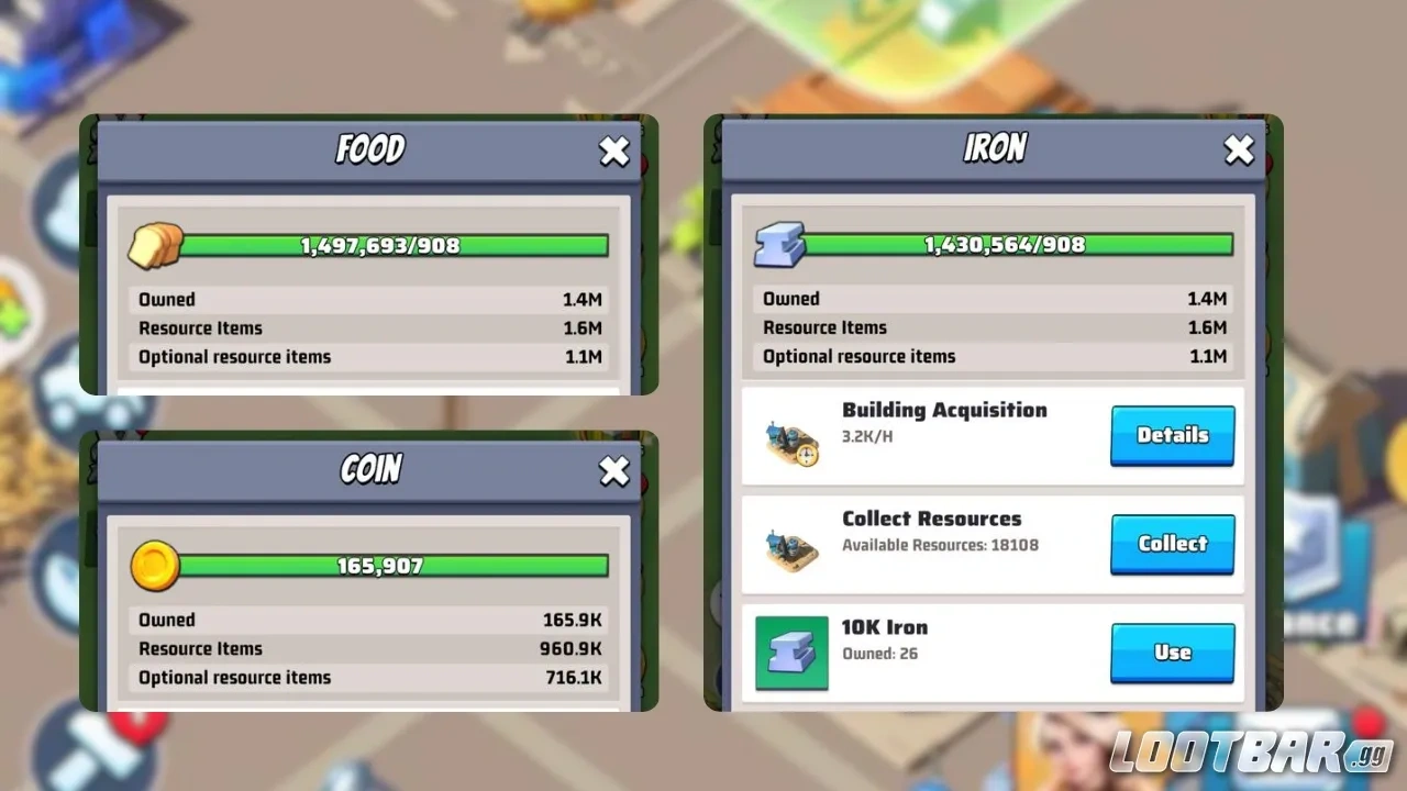  Last War Survival resource management screen showing supplies