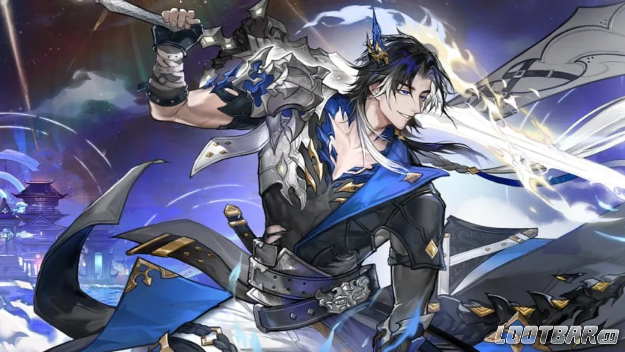 Keyart of Kezhou wielding a sword