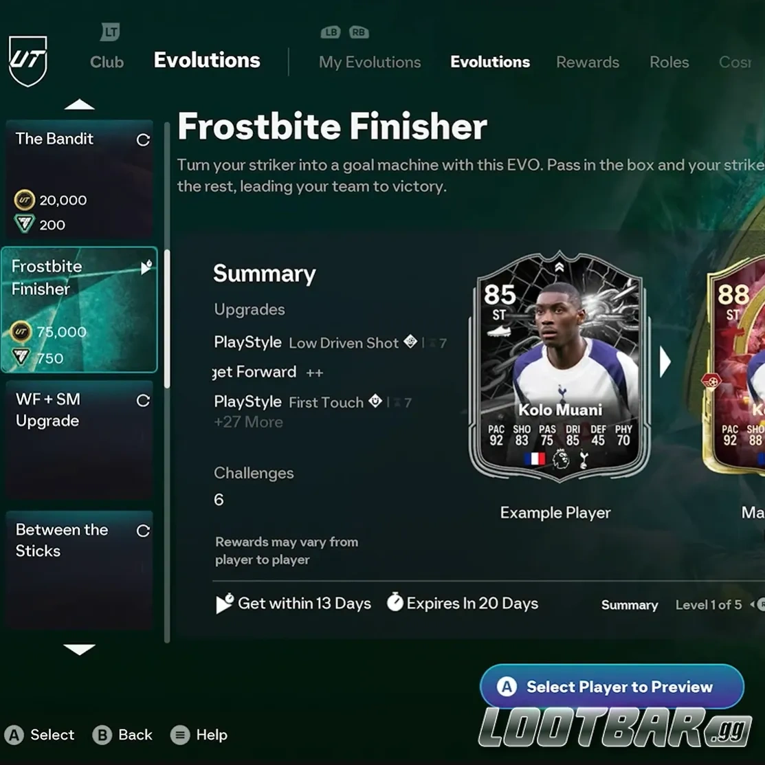 Frostbite Finisher evo in FC 26
