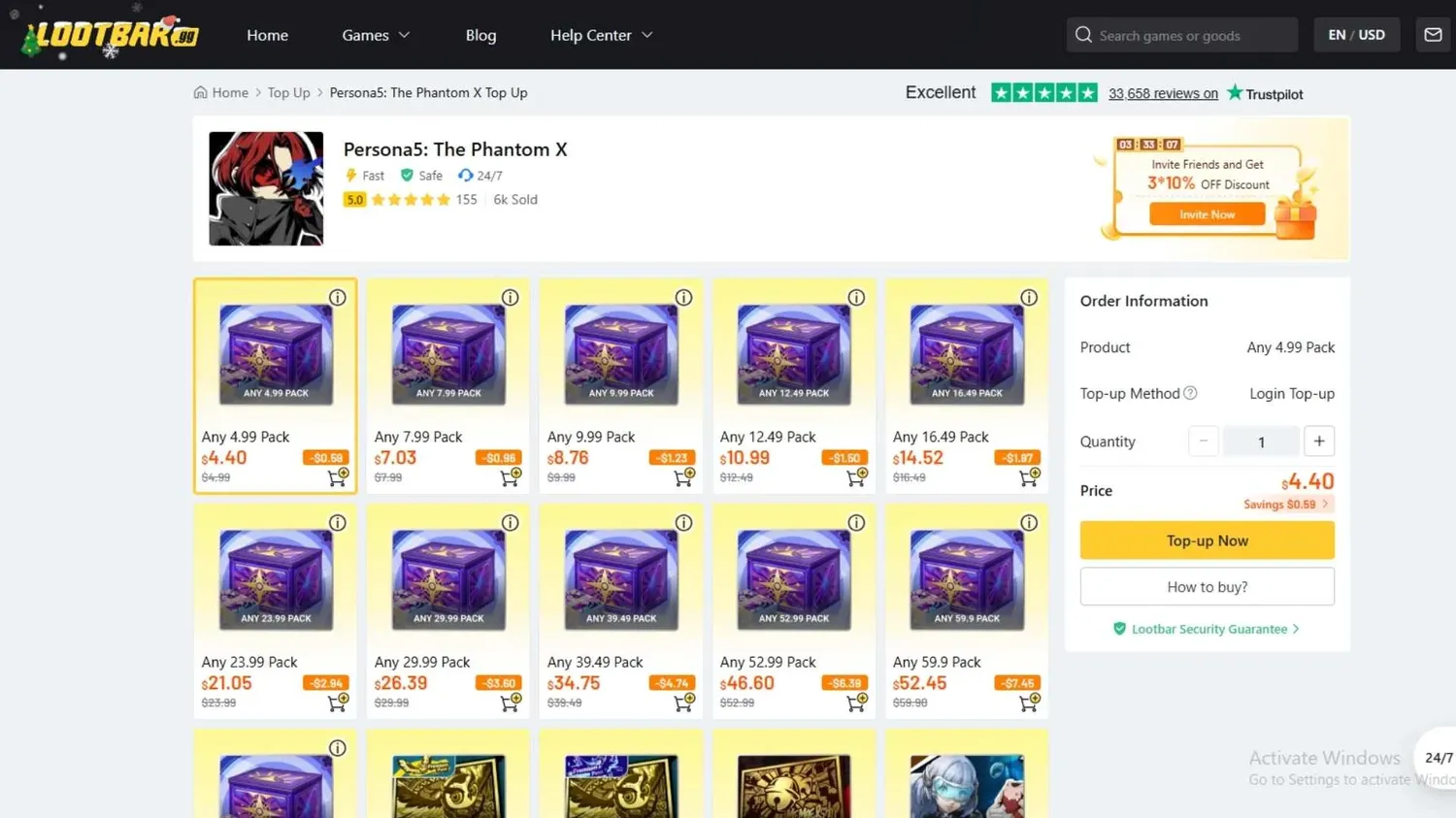 top up Persona 5: The Phantom X Meta Jewels