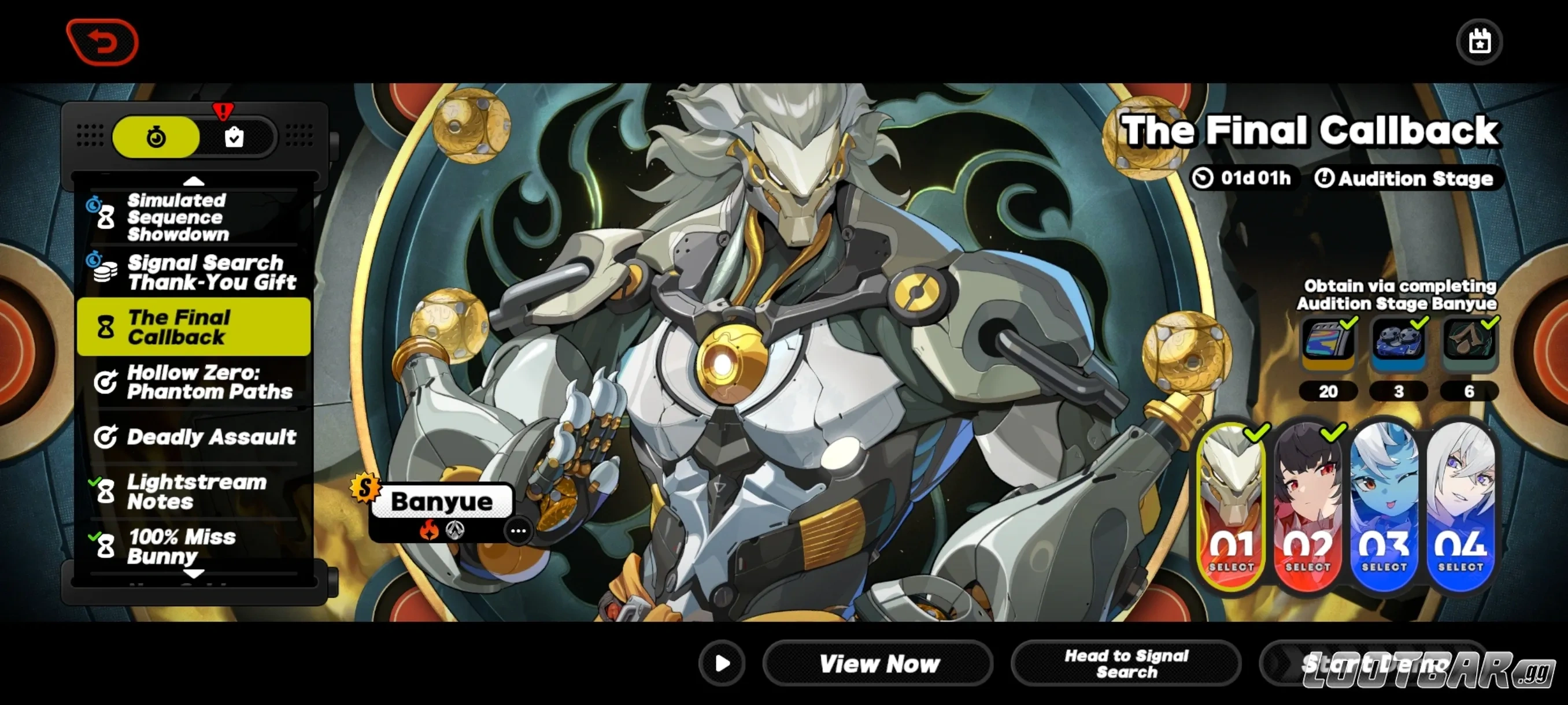 Character trial tab image