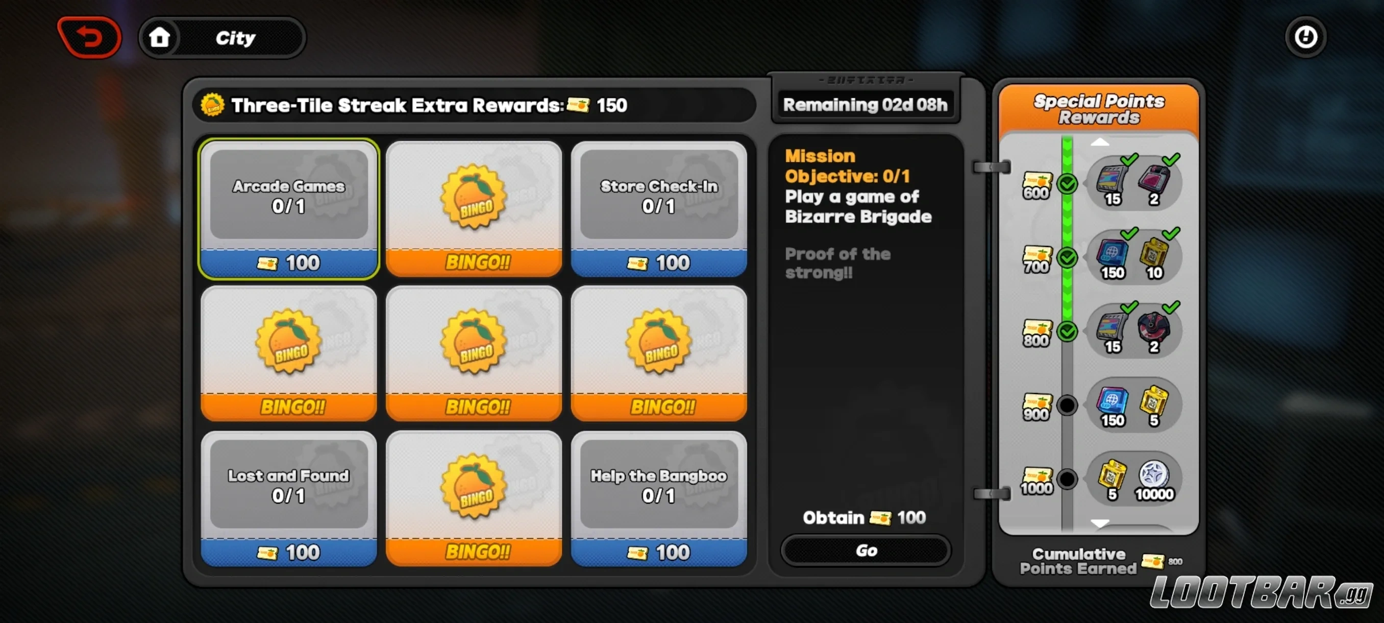 Weekly Ridu Activities tab image