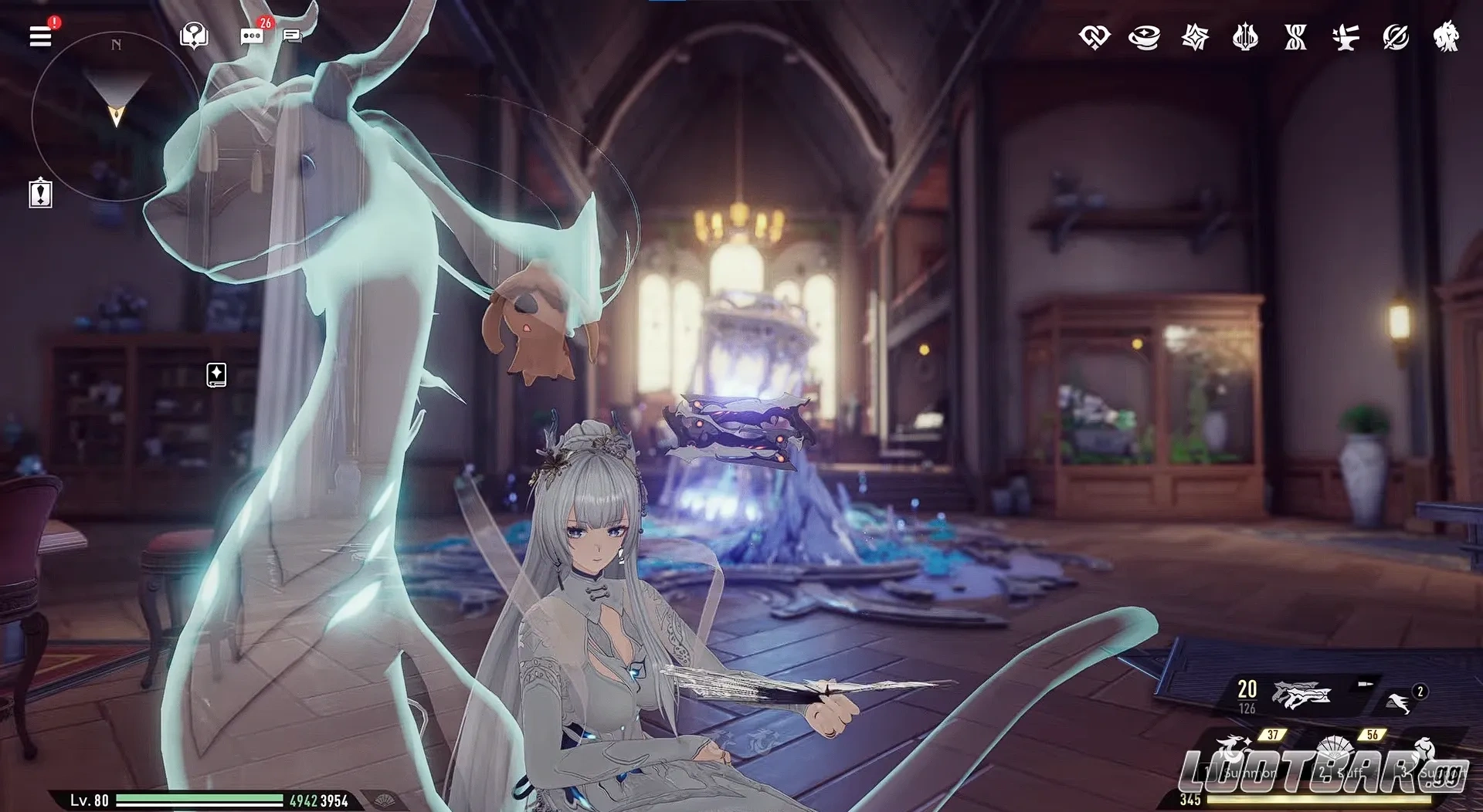 Fushu showcased sitting on her water construct