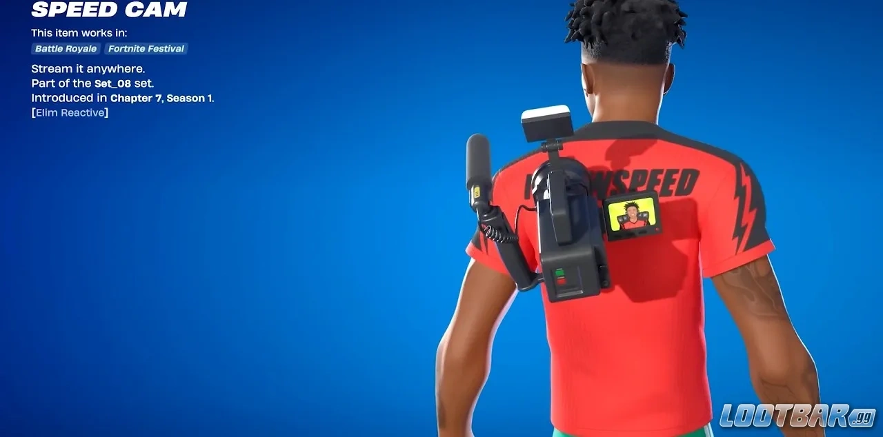 Speed Cam Back Bling Fortnite