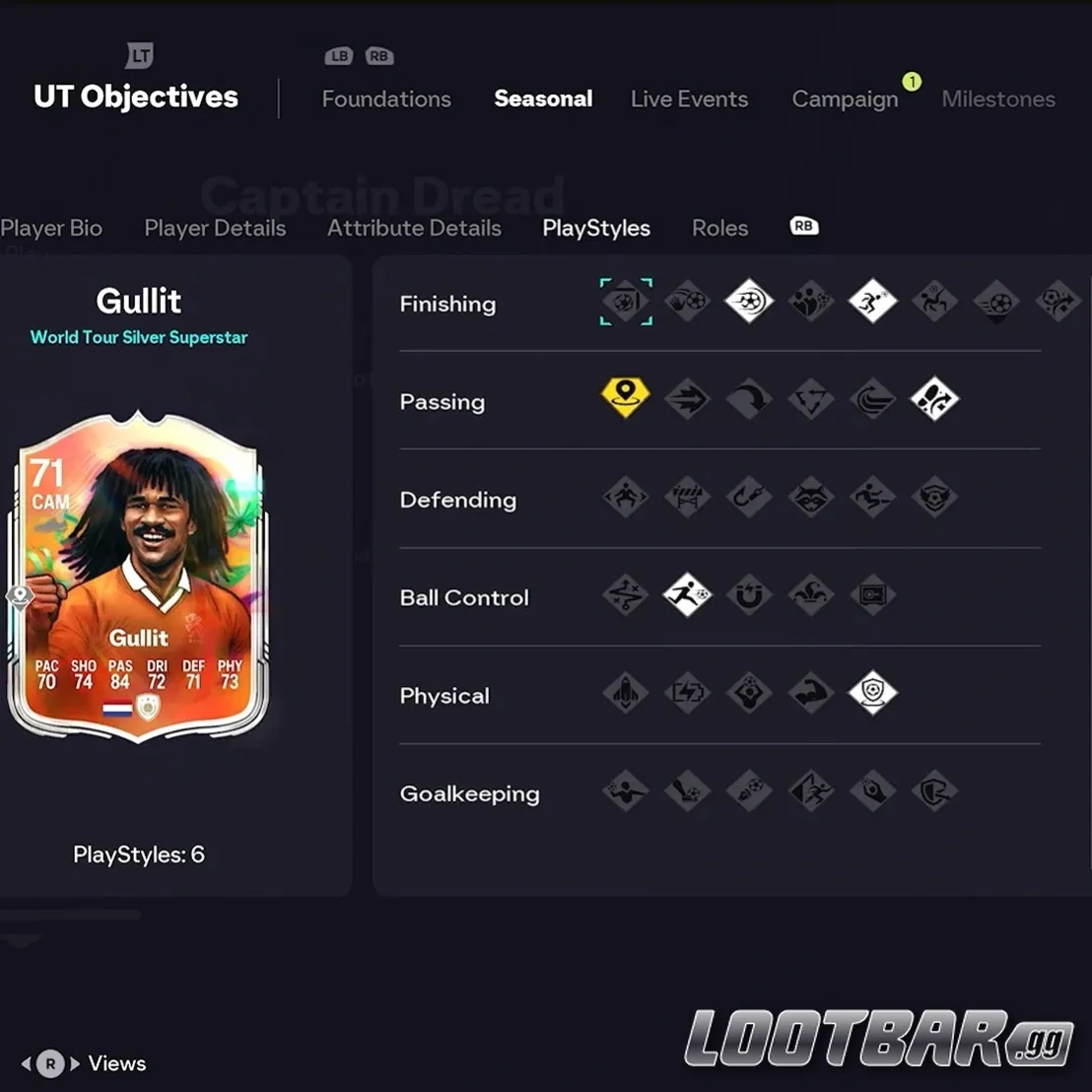 Silver Icon Gullit card in FC 26