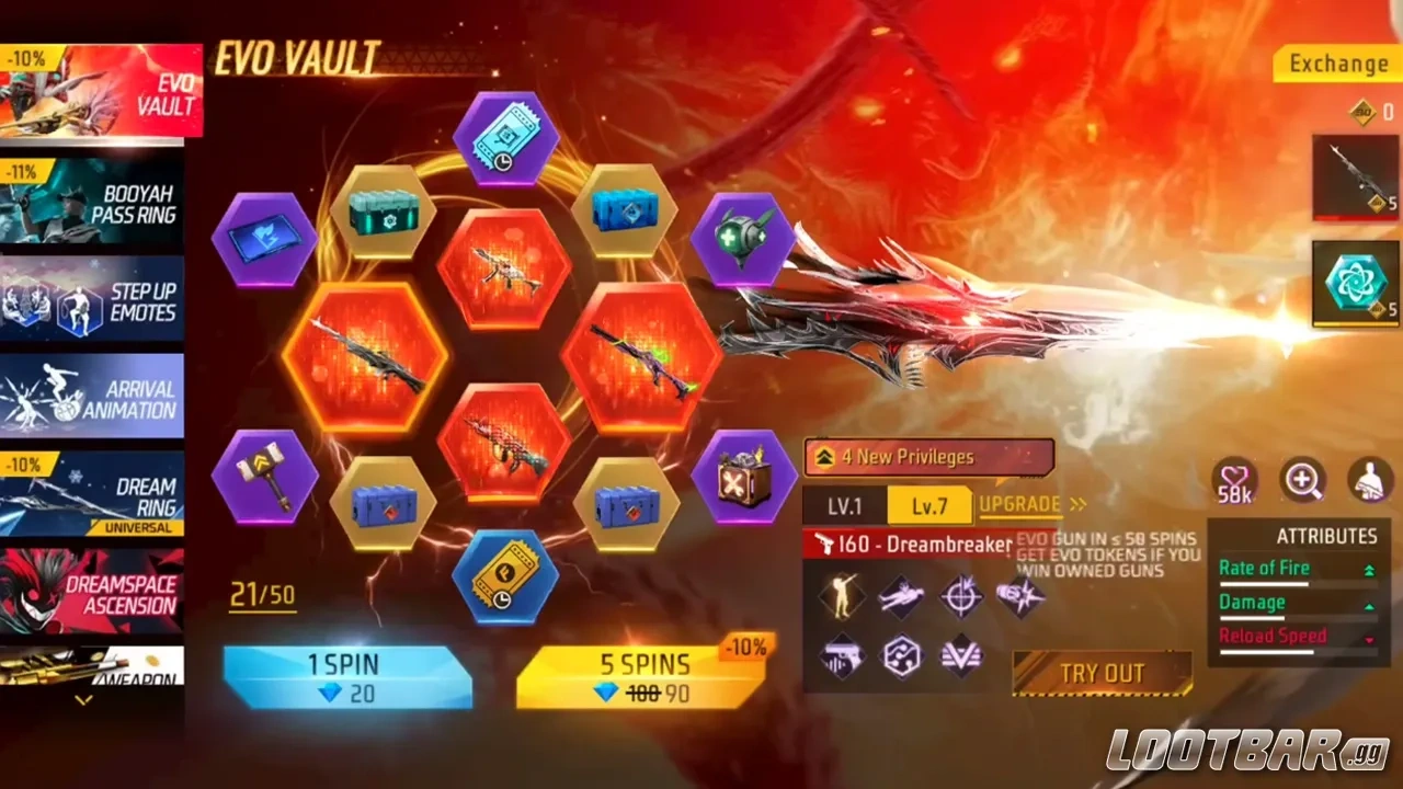 Evo Vault Screen