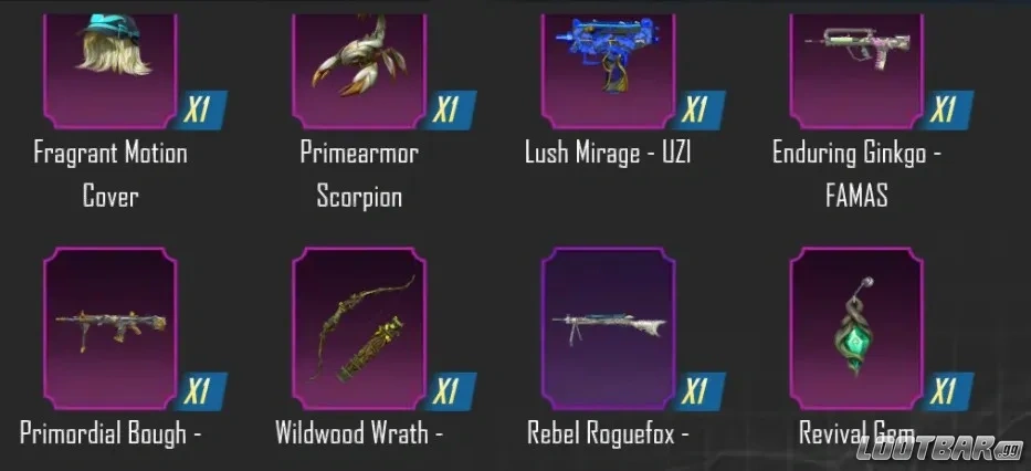 PUBG Mobile A17 weapon skins set