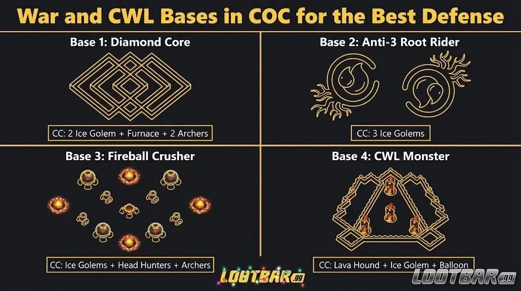 War and CWL Bases in COC for the Best Defense