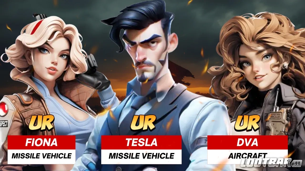 Illustration Last War: Survival hero DVA, Tesla, Fiona