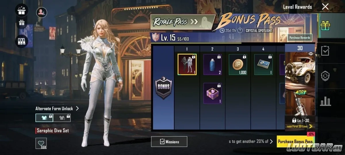 Показан набор Серафическая Дива