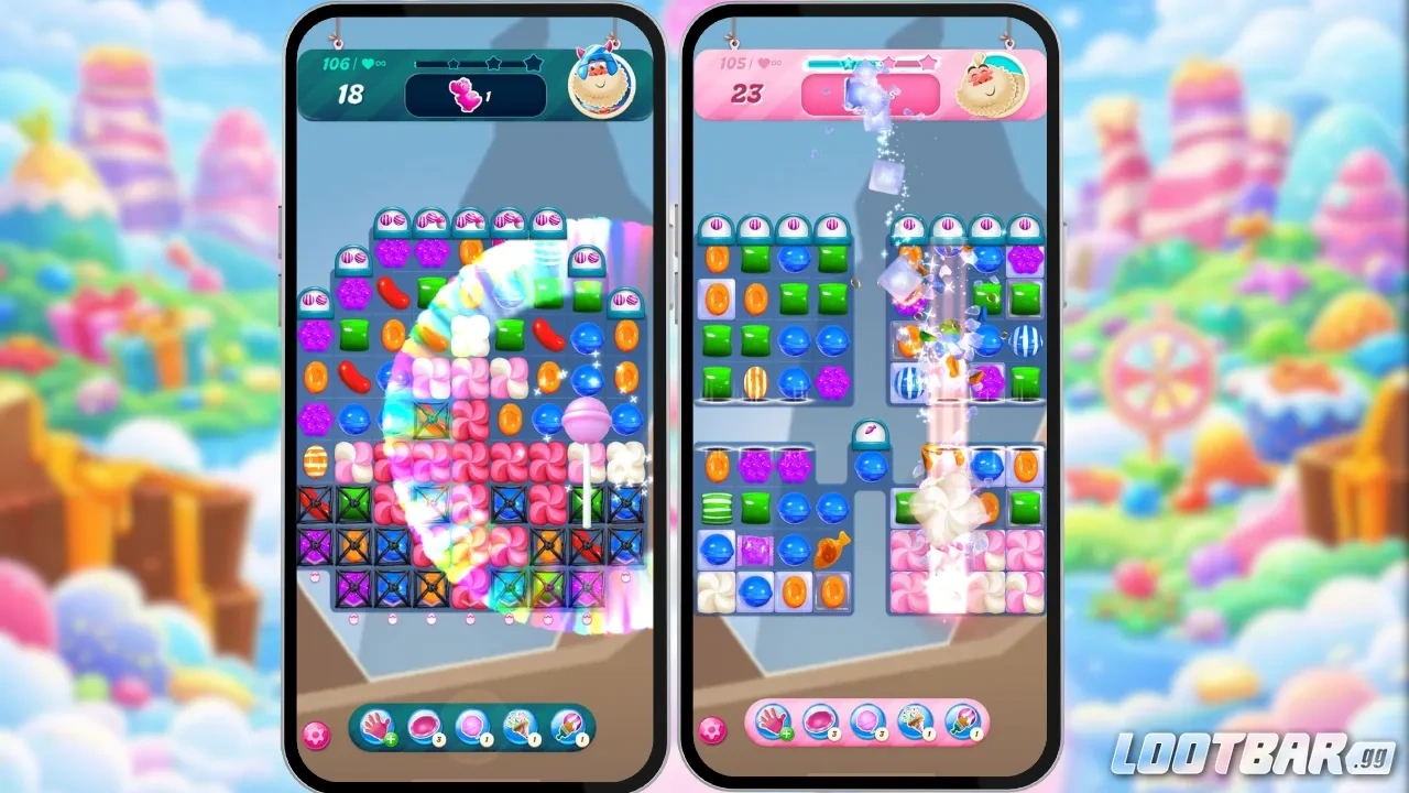 Candy Crush Saga chain reaction