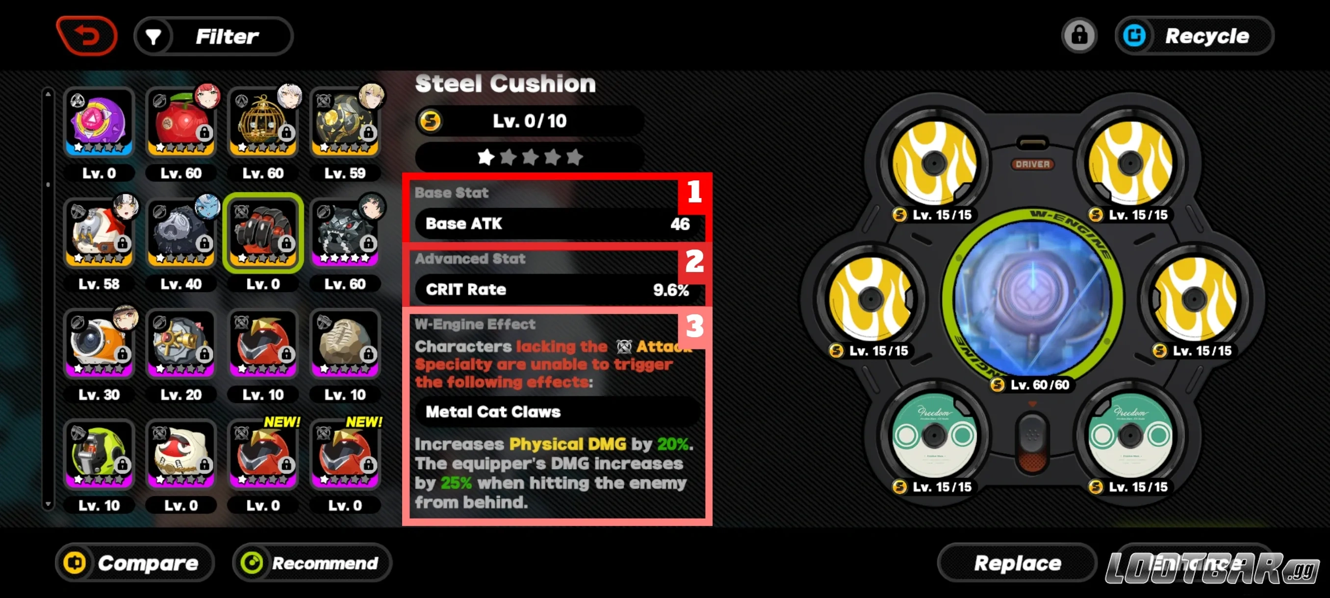 W-Engine stats image