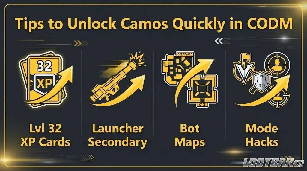 Tips to Unlock Camos Quickly in CODM