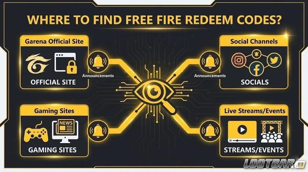 Where to Find Free Fire Redeem Codes?