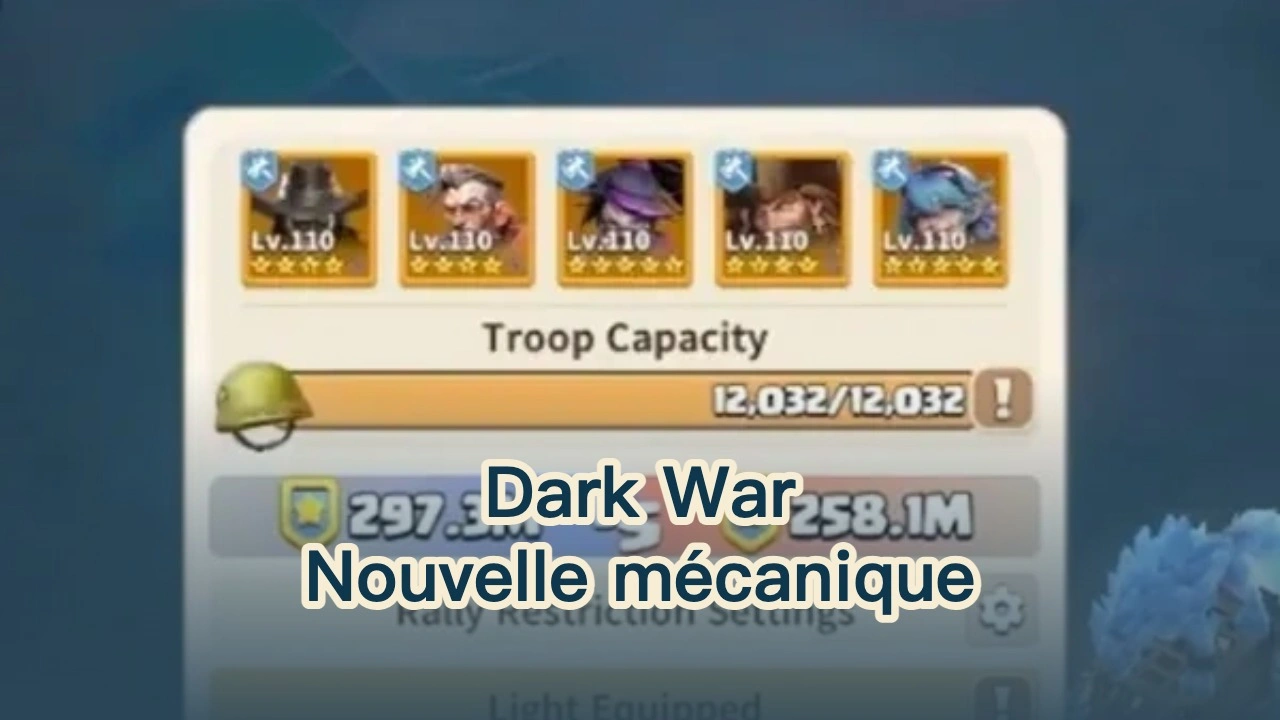 La nouvelle mécanique de restriction de ralliement dans Dark War Survival