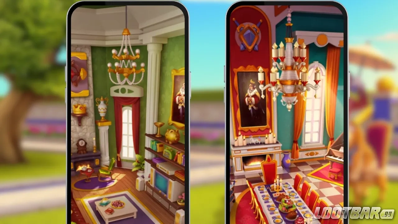 Dining Room and Living Room in Royale Palace Royal Match