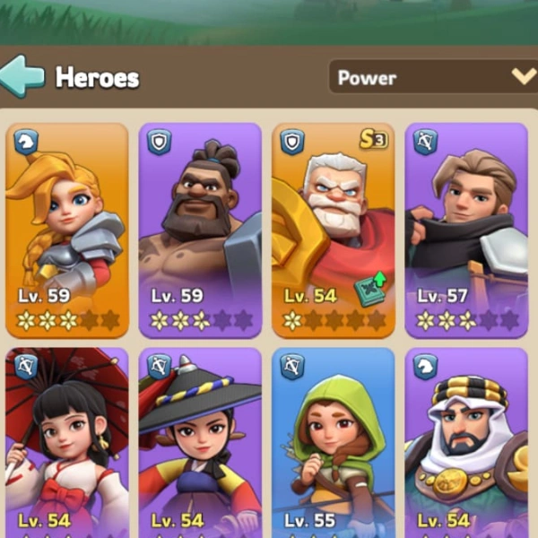 Upgrading heroes that match your main troop types