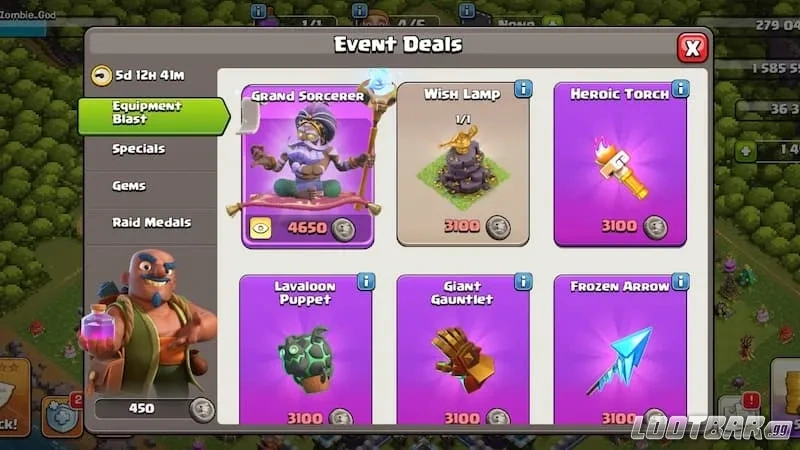 Equipment Blast event trader