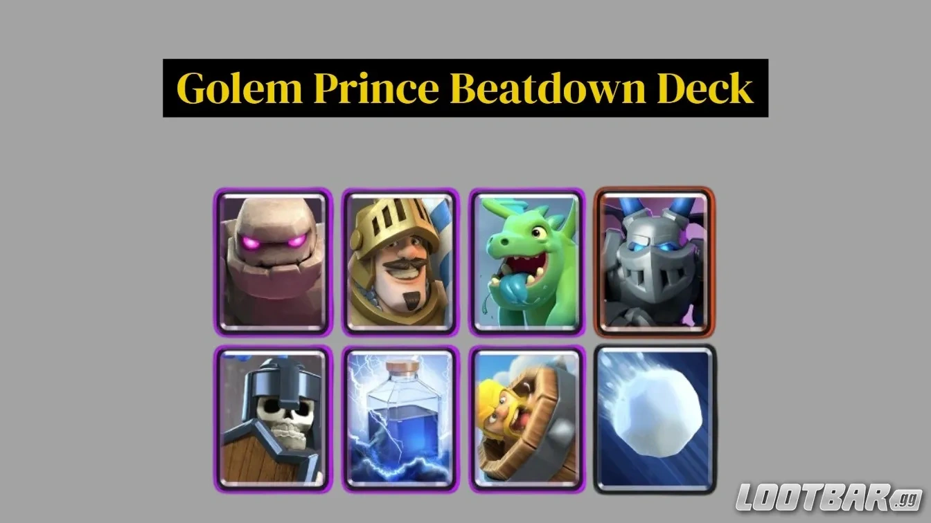 Best Arena 10 Decks - Golem Prince Beatdown Deck