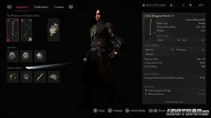 Lies of P Two Dragons Sword