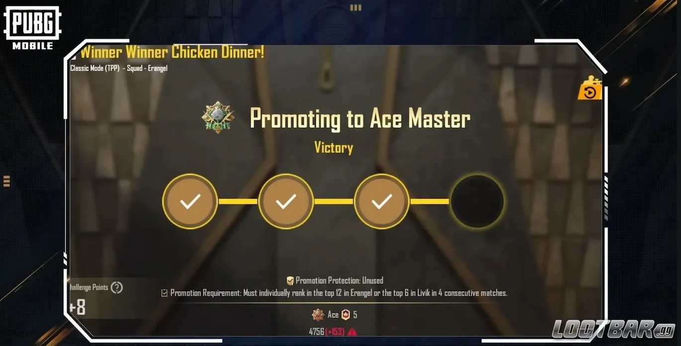 PUBG MobilePromotion Match system working
