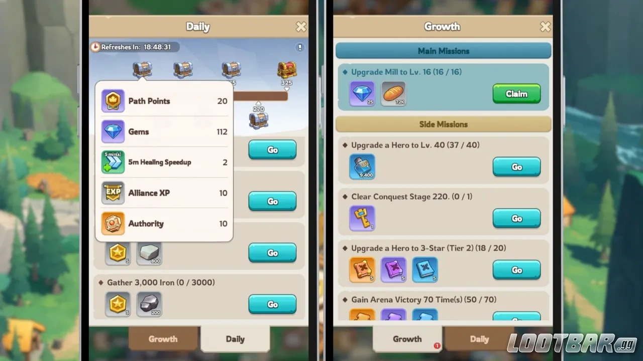 Free Gems Daily rewards Kingshot