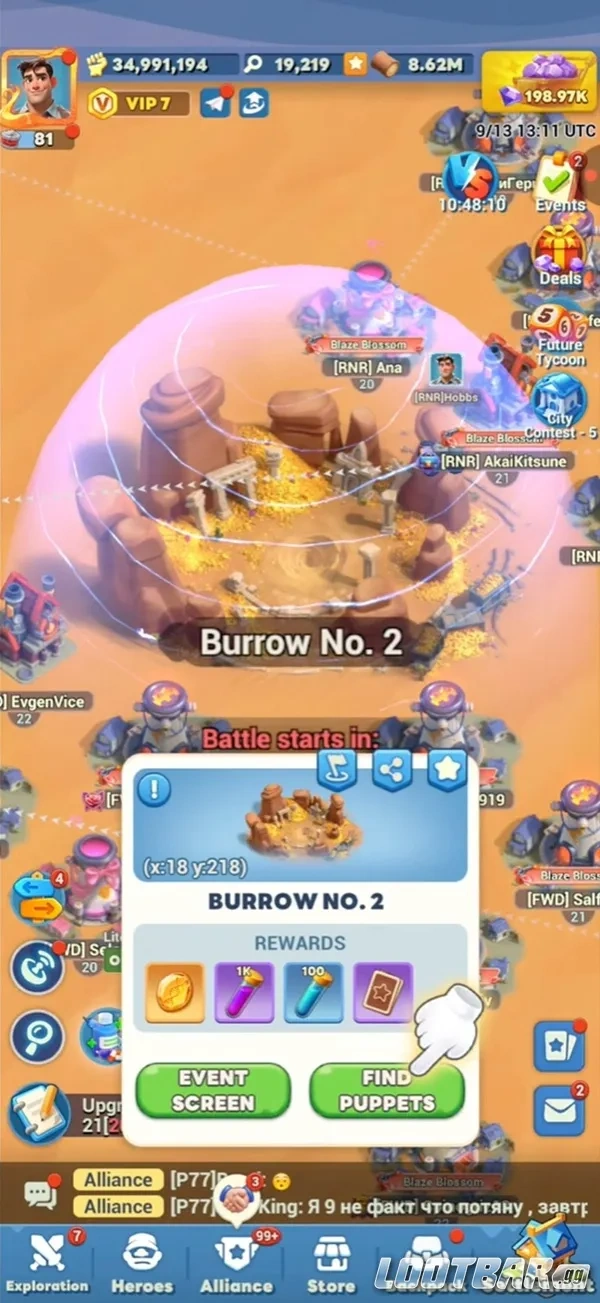 Tiles Survive Burrow Conquest 