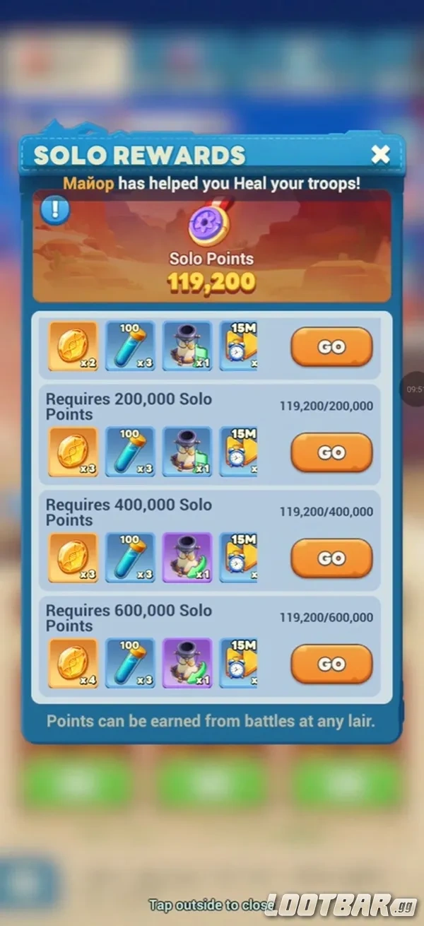 Tiles Survive Burrow Conquest Rewards