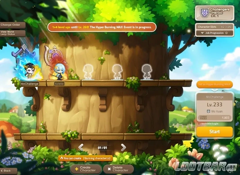 MapleStory Hyper Burning MAX Gameplay