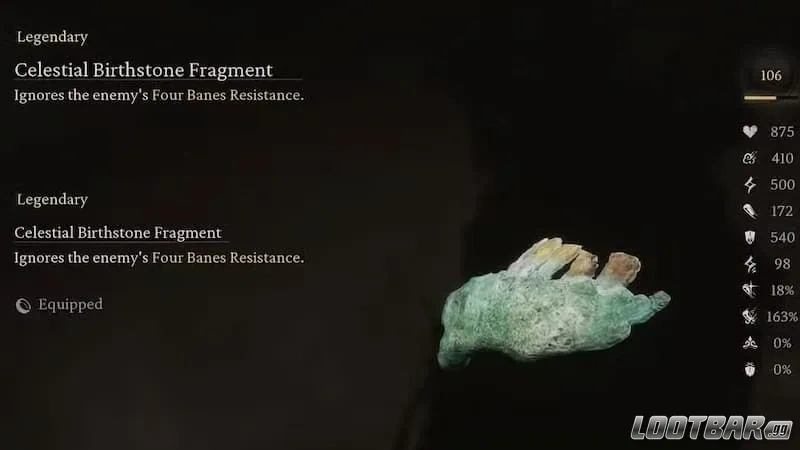 Celestial Birthstone Fragment in Black Myth Wukong