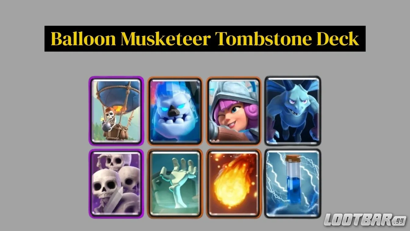 Balloon Musketeer Tombstone Deck