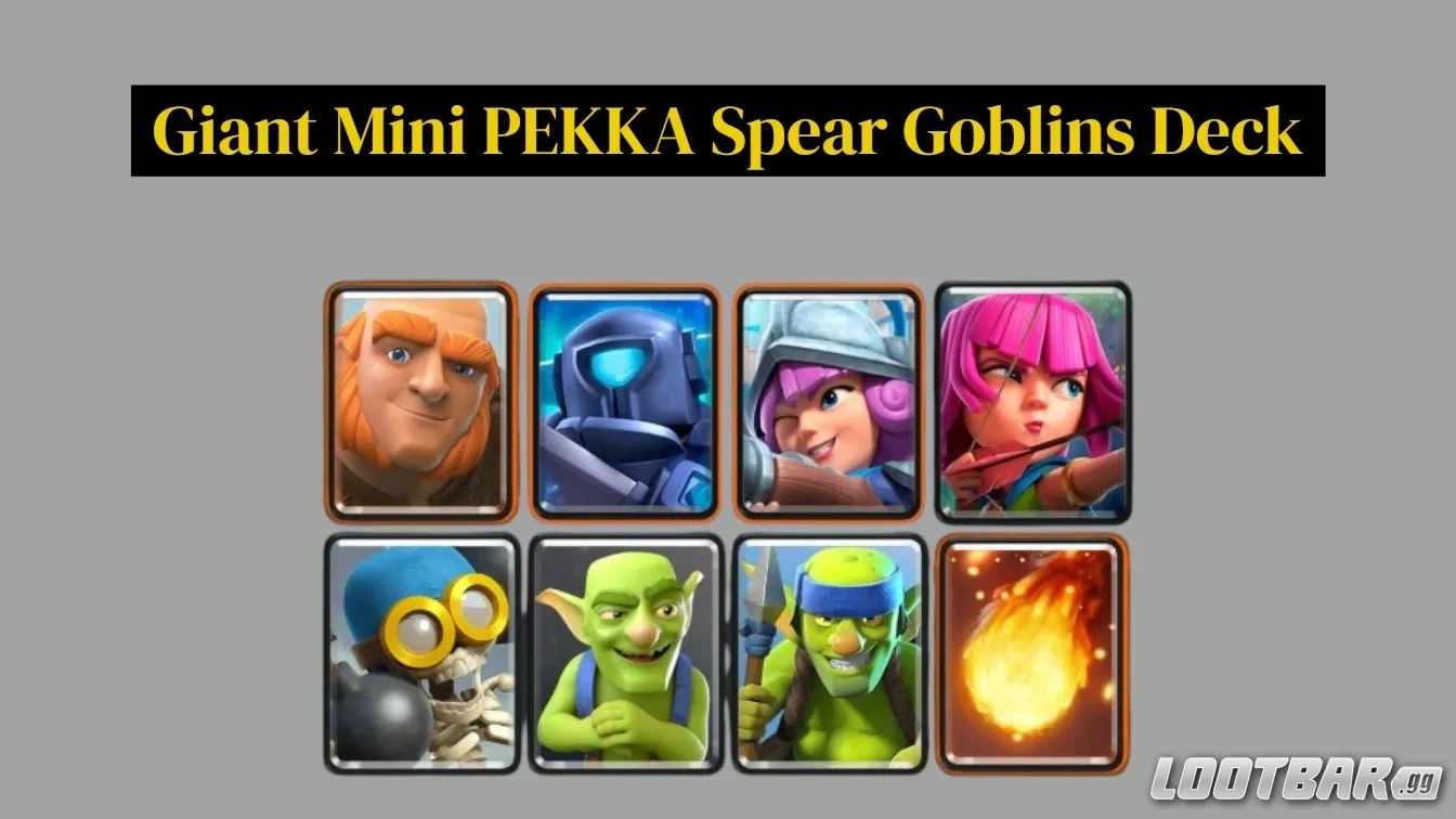 Giant Mini PEKKA Spear Goblins Deck