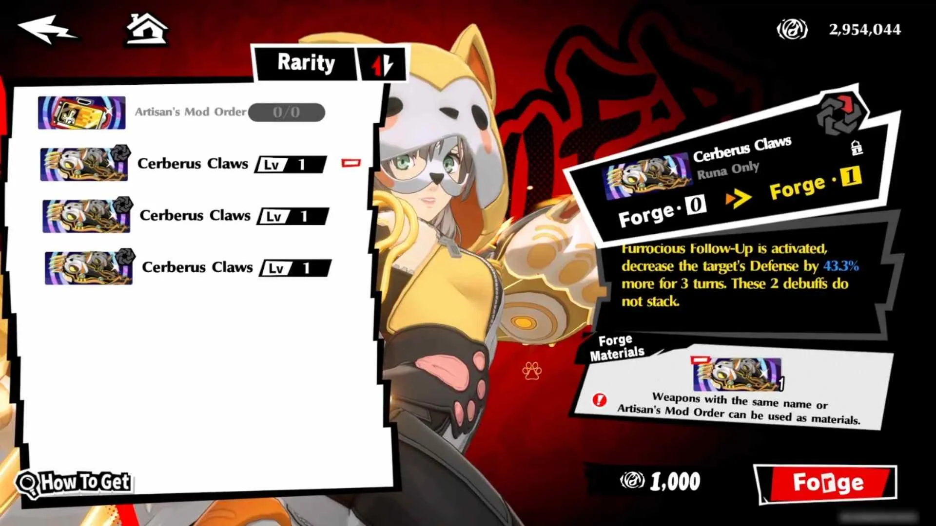 Cerberus Claws (5-Star)