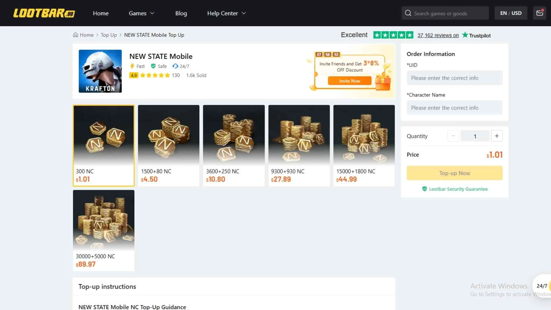 top ups for New State Mobile