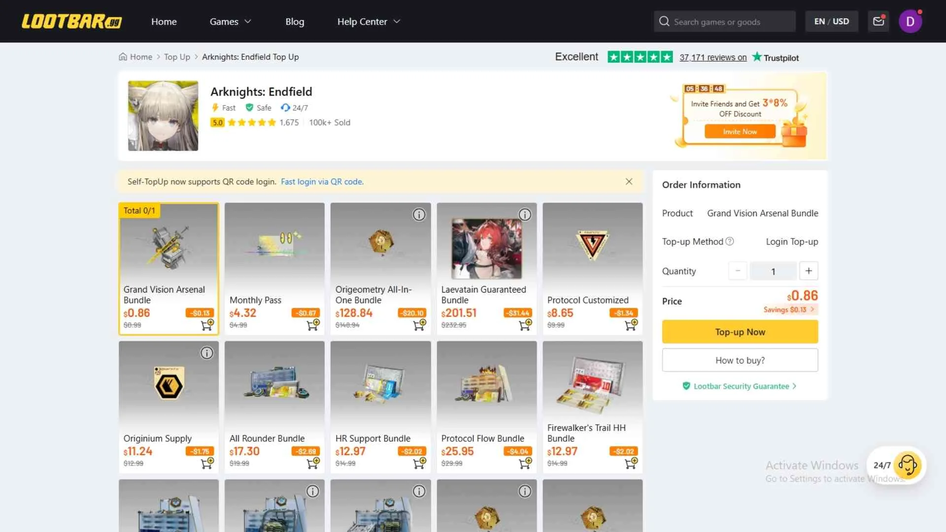 top up Arknights Endfield