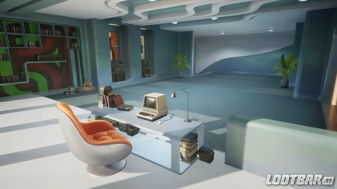 A desk in the Marvel Rivals Museum of Contemplation map