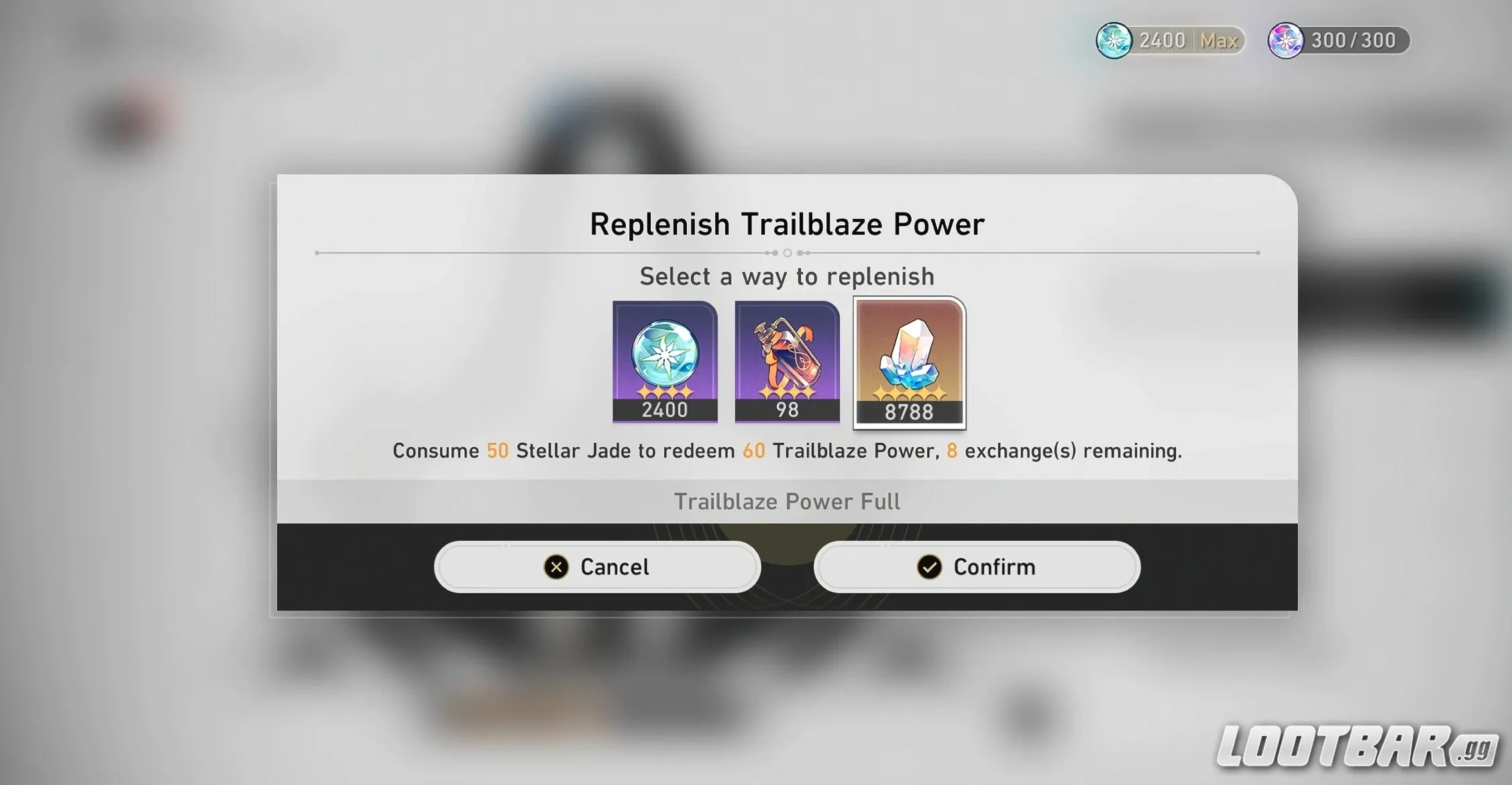 Trailblaze Power Replenishment