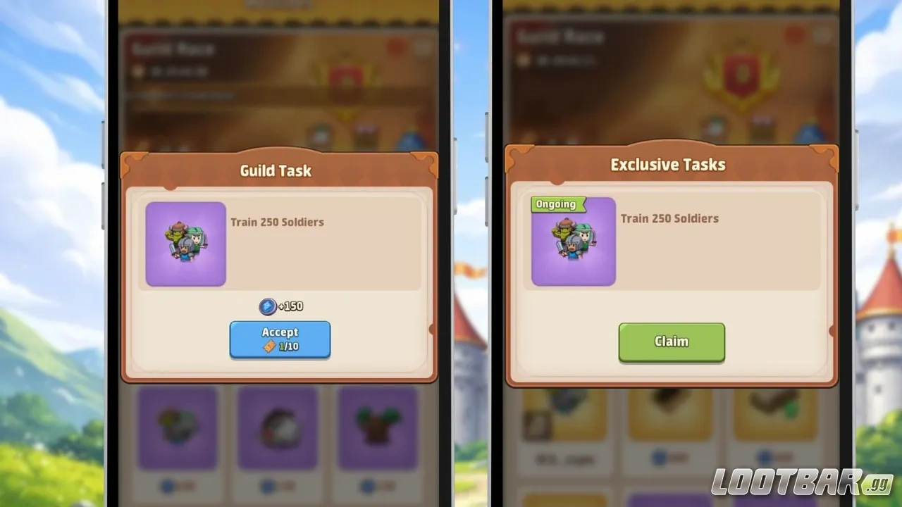Top Heroes Guild Race Exclusive Task