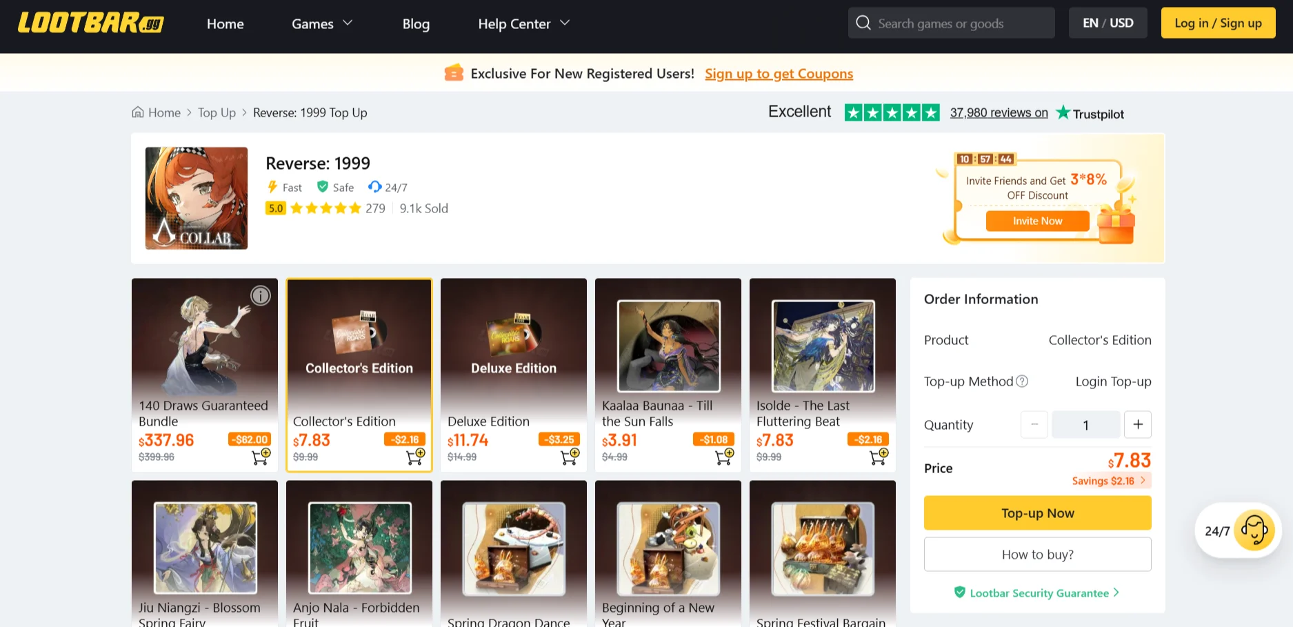 top up Reverse: 1999