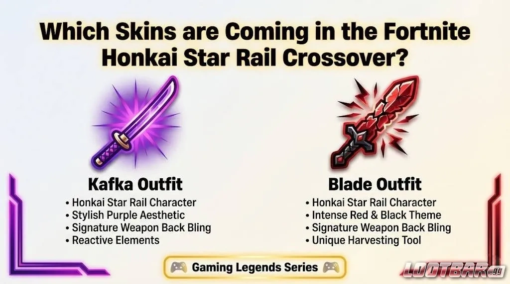 Which Skins are Coming in the Fortnite Honkai Star Rail Crossover
