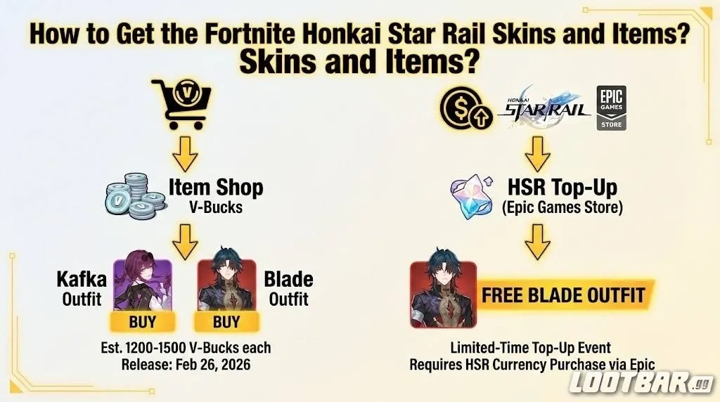 How to Get the Fortnite Honkai Star Rail Skins and Items