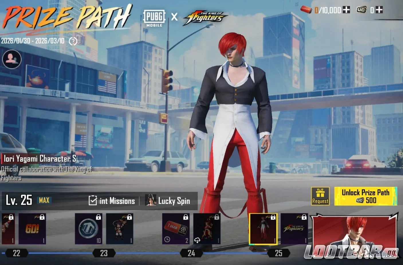 Lori Yagami Set - PUBG Mobile x KOF
