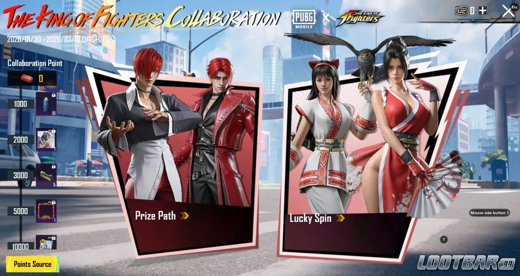 PUBG Mobile x KOF Collab
